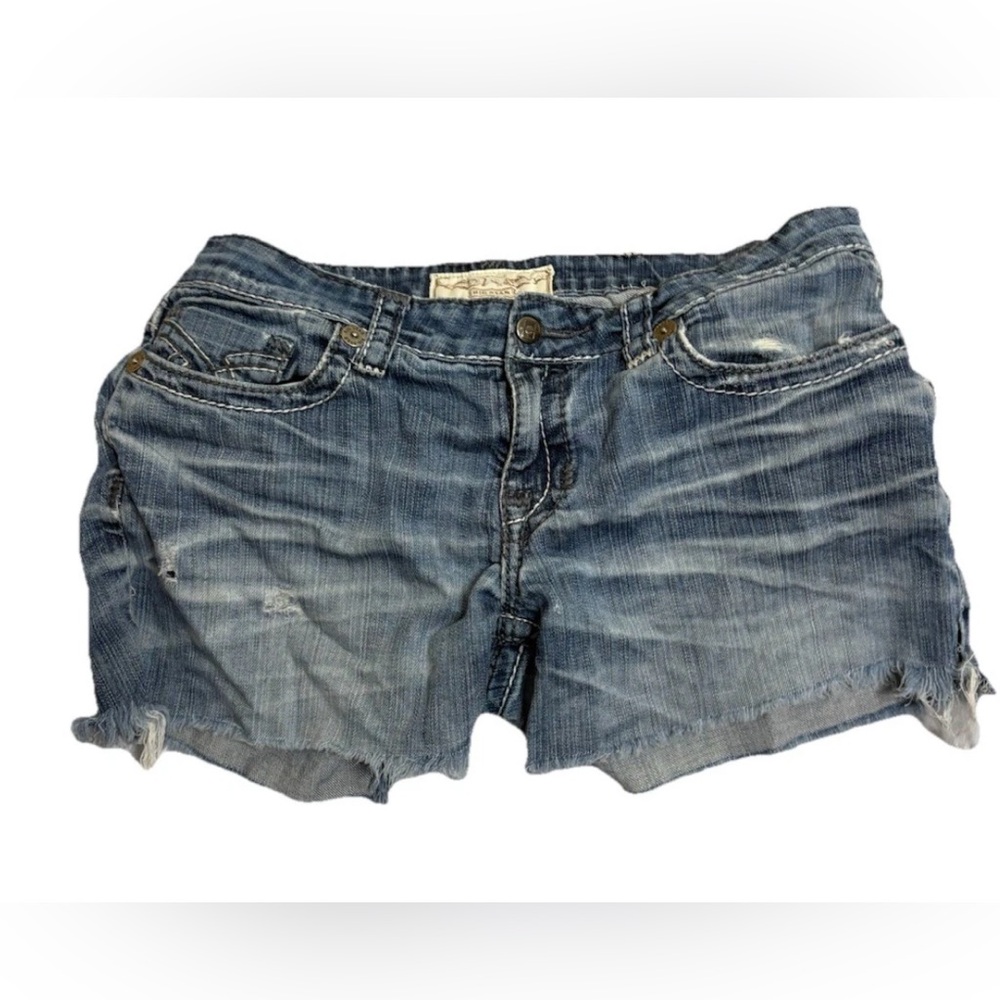 Big Star Shorts Womens 30 Cutoffs Liv Low Rise Shortie Ripped Denim Made in USA